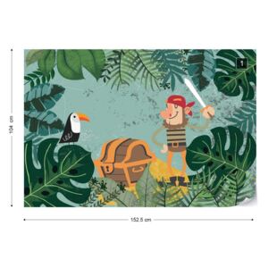 GLIX Fototapet - Captain Buckle in the Jungle Tapet nețesute - 152,5x104 cm