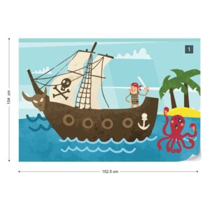 GLIX Fototapet - Captain Buckle Set's Sail Tapet nețesute - 152,5x104 cm