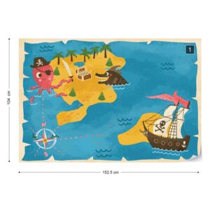 GLIX Fototapet - Treasure Ahoy! Tapet nețesute - 152,5x104 cm