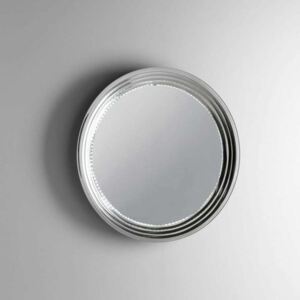 Oglindă de perete Lux, 90x8x90 cm, sticlă/abs, argintiu