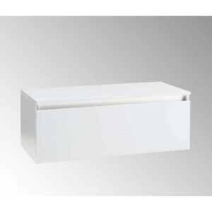 Dulap pentru lavoar cu sertar Perth, 37x45x100 cm, melamină, alb