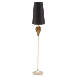 Lampadar Fashion Glam, 182x35x35 cm, meta/ plastic/ poliester, negru/ auriu