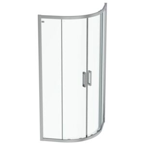 Cabina de dus semirotunda Ideal Standard Connect 2 90x90cm, usi culisante, sticla 6mm tratata IdealClean