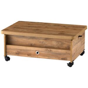 Masuta cafea extensibila Smart, Asos Home, nuc, dimensiune pliata 98x40x63cm, extinsa 126x76x63cm
