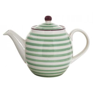 Ceainic alb/verde din ceramica 1,2 L Patrizia Bloomingville