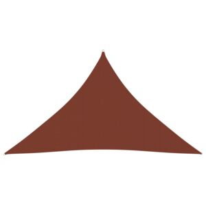 Parasolar, cărămiziu, 4x4x5,8 m, țesătură oxford, triunghiular