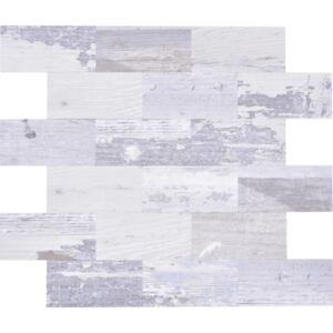 Mozaic metal autoadeziv SAM 4SW49 aluminiu finisaj lemn 28,8x29,4 cm