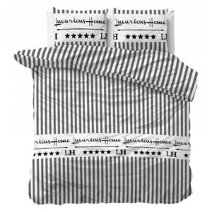 Lenjerie de pat albă, care nu se demodează, neagră, cu LUXURI HOME 140 x 200 cm 140x200