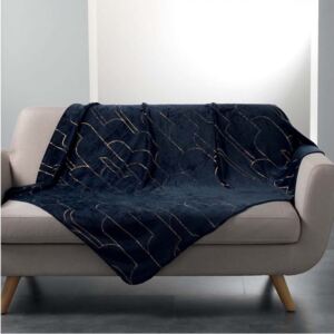 Pătură închisă călduroasă, cu model auriu 125 x 150 cm 125x150