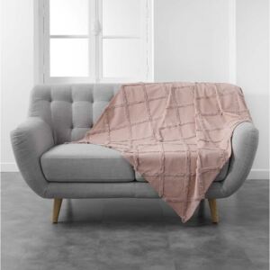 Pătură moale din bumbac roz 125 x 150 cm 125x150