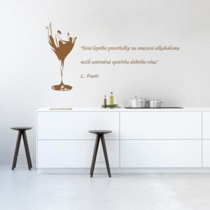 GLIX Quote about wine - autocolant de perete Maro 70 x 40 cm
