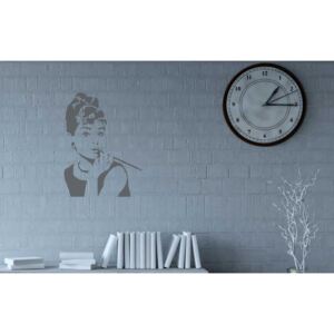 GLIX Audrey Hepburn - autocolant de perete Gri 75 x 100 cm