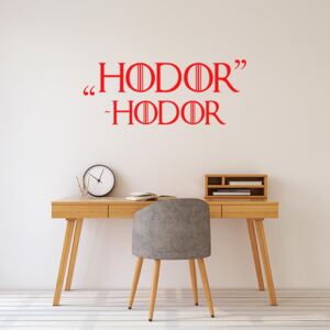 GLIX Game of Thrones Hodor - autocolant de perete Rosu 90x35 cm
