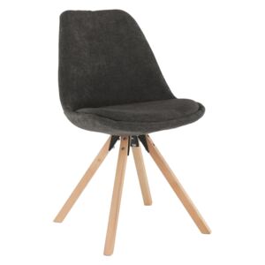 Scaun material textil gri maro lemn fag SABRA