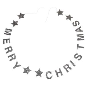 Ghirlandă de Crăciun cu mesaj Rex London Silver Stars