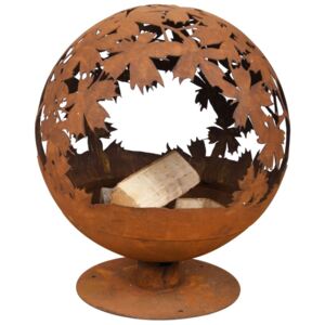 Esschert Design Bol pentru foc, ruginiu, model frunze decupate, FF293 FF293