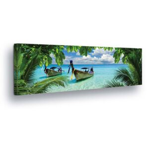 Tablou - Boats in Exotic 4 x 30x80 cm