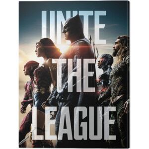 Justice League Movie - Unite The League Tablou Canvas, (60 x 80 cm)