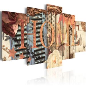 Tablou pe pânză - Home (Retro) 100x50 cm