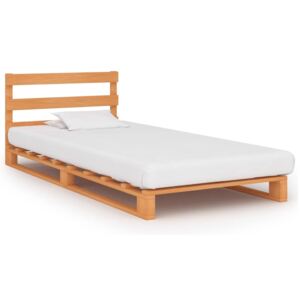 Cadru de pat din paleți, maro, 100x200 cm, lemn masiv de pin