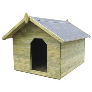 Cușcă câine de grădină, acoperiș detașabil, lemn de pin tratat