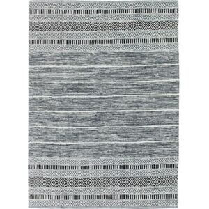 Terra Cotton rug 120 x 170 cm - White, black exterior strip