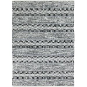 Terra rug - 120 x 170 cm - White and black ethno band