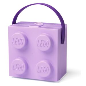 Cutie depozitare LEGO cu mâner, mov