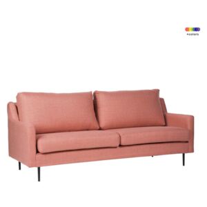 Canapea roz din lemn de pin si poliester pentru 2 persoane London Pink Somcasa