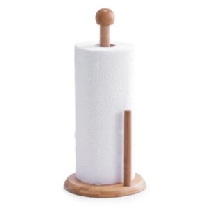 Suport de bucatarie maro din lemn pentru hartie Kitchen Towel Stand Zeller