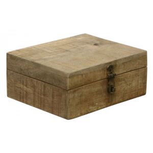 Cutie maro din lemn de mango pentru ceaiuri Vintage Tea Box Raw Materials