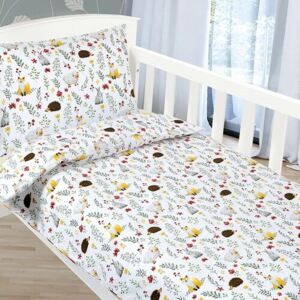 Bellatex Lenjerie de pat din bumbac pentru copii Agáta Animăluțe pe pajiște, 90 x 135 cm, 45 x 60 cm