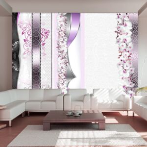 Fototapet - Parade of orchids in violet 400x280 cm