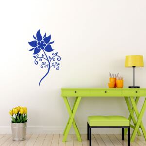 Floral decoration VIII. - autocolant de perete Albastru 20 x 40 cm