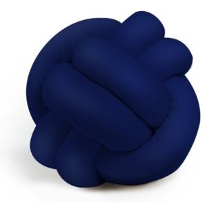 Pernă Knot Decorative Cushion, ⌀ 25 cm, albastru închis
