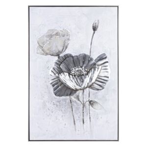 Tablou pictat in ulei decorat cu metal Flower 82.5 cm x 4.5 cm x 122.5 h