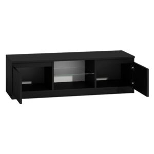 Comoda TV Abril, lemn, neagra, 140 x 36 x 40 cm