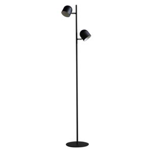 Lampa de podea Jon cu 2 becuri LED, negru, fier, 30 x 140 x 23 cm