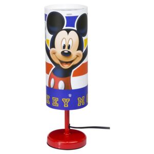 Veioza lampa cilindru noptiera Mickey Mouse rosu 29 cm