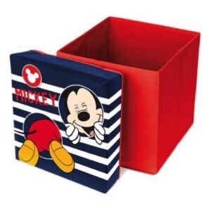 Cutie taburet depozitare jucarii Mickey Mouse 31x31x33