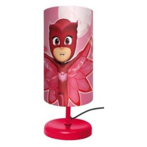 Veioza lampa cilindru noptiera PJ Masks rosu 29 cm
