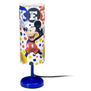 Veioza lampa cilindru noptiera Mickey Mouse albastru 29 cm