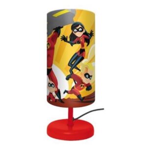 Veioza lampa cilindru noptiera Incredibles rosu 29 cm