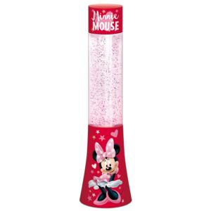 Veioza lampa Minnie glitter rosu 33.3 cm