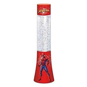 Veioza lampa Spiderman glitter rosu 33.3 cm