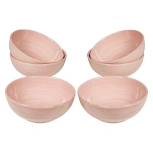 Set 6 boluri albe din ceramica 15 cm Mare Pink Santiago Pons