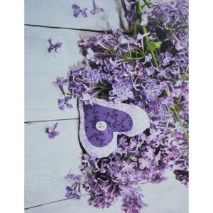 Tablou pe pânză - Purple heart, 60x80 cm