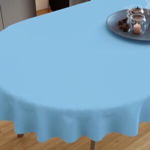 Goldea față de masă din bumbac albastru - ovale 140 x 180 cm