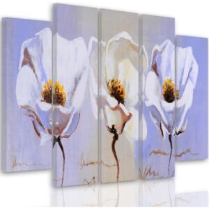 CARO Tablou pe pânză - Three Flowers 100x70 cm