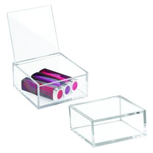 Cutie transparentă cu capac iDesign Clarity, 10 x 10 cm